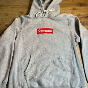 Supreme Box Logo Hoodie Grey